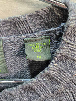 Timberland Men's Gray 100% Cotton Textured Stripe Crewneck Sweater Sz M 2