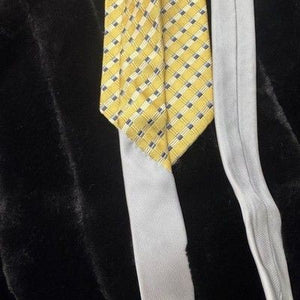 Tommy Hilfiger Tie Mens One Size Yellow Blue Checkered Silk Necktie Classic 5