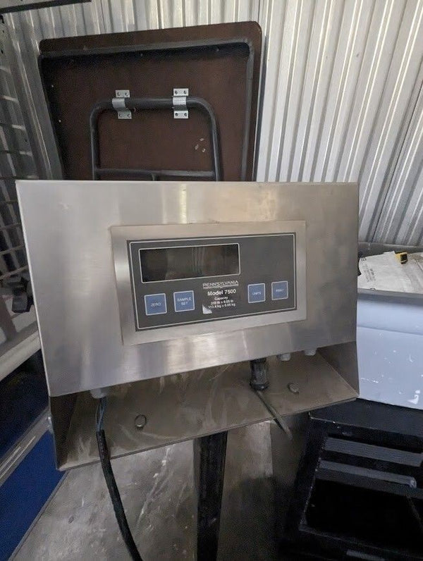 Pennsylvania Scale M6400 18" Scale Base, 250 LB w/ M7500 Detached Indicator NTEP