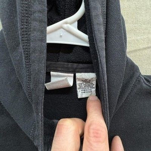 Armani Exchange A|X Hoodie Womens Small Black Full Zip Logo Cropped Sweatshirt 2