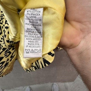 Linea by Louis Dell'Olio Blazer Womens Medium Leopard 3/4 Sleeve Two Button 3