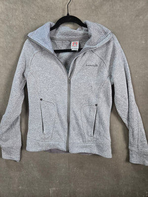 Avalanche Women's Gray Full Zip Fleece Jacket Zip Pockets Size S 1