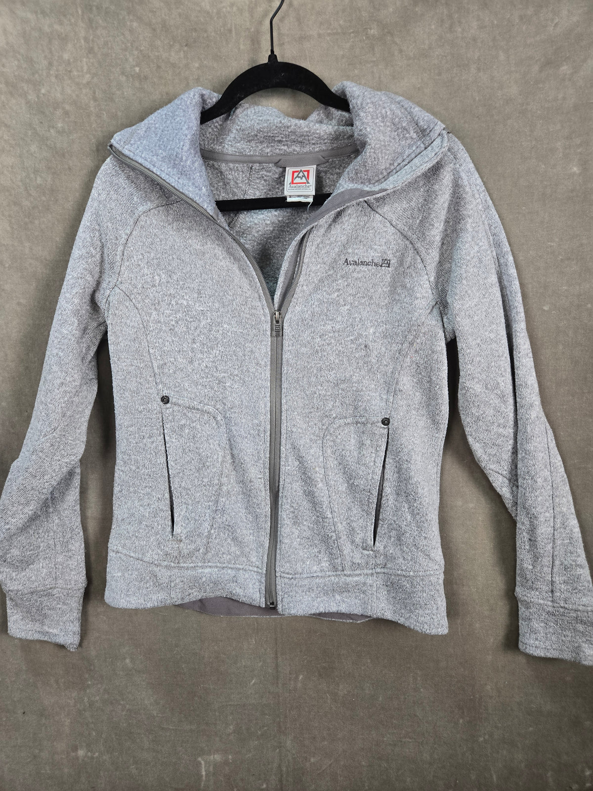 Avalanche Women's Gray Full Zip Fleece Jacket Zip Pockets Size S