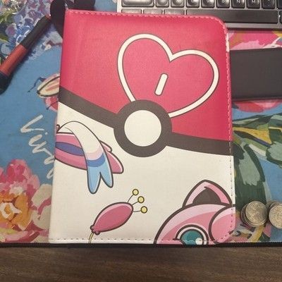 Pokemon Jigglypuff Sylveon Fairy TCG Card Zip 3 Ring Binder 4 Pockets 55 Pages