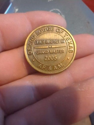 Masonic 2005 Grand Lodge Of Texas Elmer Murphey Coin 1