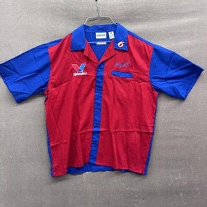 Valvoline Racing Shirt Mens XL Red Blue Button Up NASCAR 90s Style Pre-Owned Goo 1