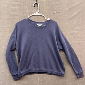 Time and Tru Sweatshirt Womens Small Blue Crewneck Fleece Pullover Casual 1