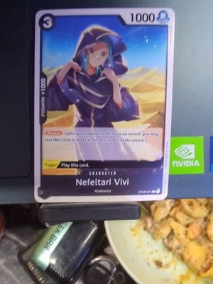 EXACT CARD PICTURED One Piece TCG Monkey D Luffy Deck ST08-007 Nefeltari Vivi 1