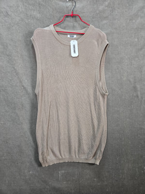 COOFANDY Men's Beige Knit Sleeveless Sweater Vest Pullover Size XL NWT 1