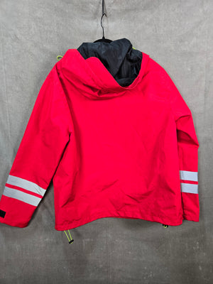 NASA Forever 21 Men Red Reflective Hooded Anorak Jacket Size XL 4