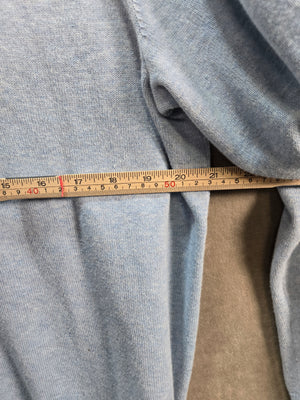 Nordstrom Men's Shop Light Blue Cotton Cashmere V-Neck Sweater Size L 4