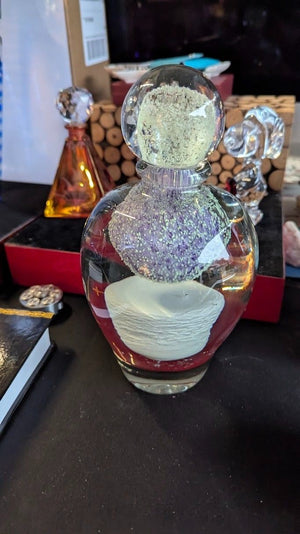 Jean Claude Novaro Vase Decanter w/ Stopper Hand Signed 9 1/4" Mint Blown Glass 2