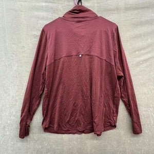 L.L.Bean Cowl Neck Pullover Womens XL Burgundy Performance Long Sleeve Active 4