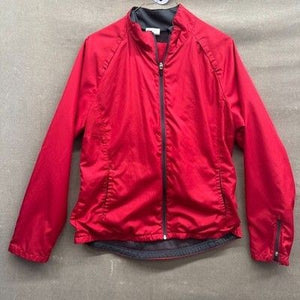 Women’s Red Danskin Windbreaker Tracksuit Jacket Coat Size L Pants M 1