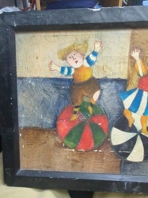 Vintage Framed Original Painting by Joyce Roybal Signed 5