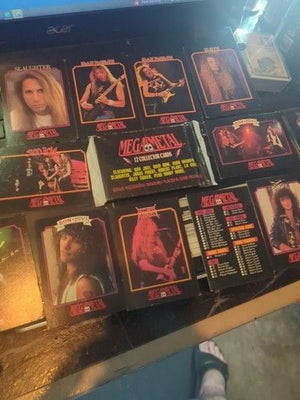 1991 Mega Metal Collectors Cards 1x Sealed Pack + 11 Loose- Iron Maiden Bon Jovi 1