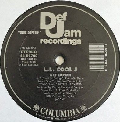 L.L. Cool J 12 Inch Vinyl Record I'm Bad Get Down Used Hip Hop