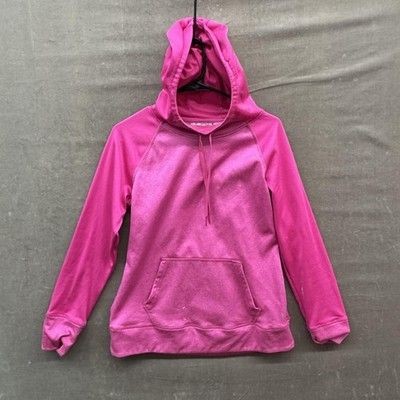 Danskin Now Hoodie Womens Medium Pink Dri-More Fleece Pullover Kangaroo Pocket