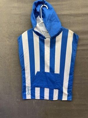 Beaches by Sandals Hooded Poncho Mens Large Striped Swim Towel Coverup Pre-Owned 1