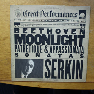 Rudolf Serkin Beethoven Moonlight Pathetique & Appassionata Sonatas LP CBS 1