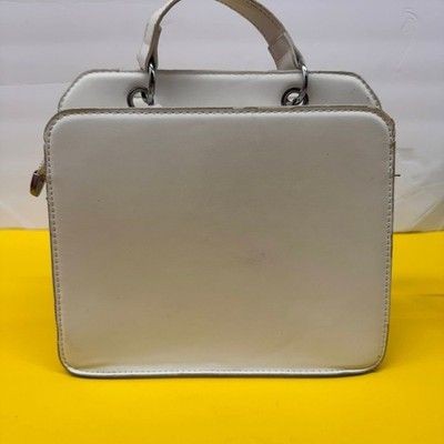 Steve Madden White Red Kiss Print Top Handle Satchel Bag Y2K Heart Logo