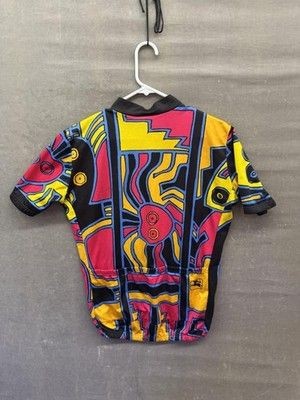 Vintage Giordana Cycling Shirt Mens Large Multicolor Abstract Graphic Italy 90s 4