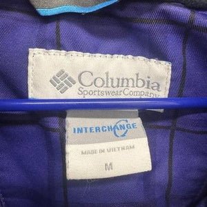 Columbia Womens Jacket Medium Purple Plaid Waterproof Hooded Pre-Owned 4