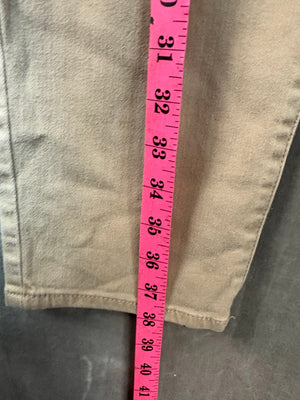 Chico's Women's Beige Cotton Blend Ankle Pants Size 2 Good Condition Relaxed Fit 5