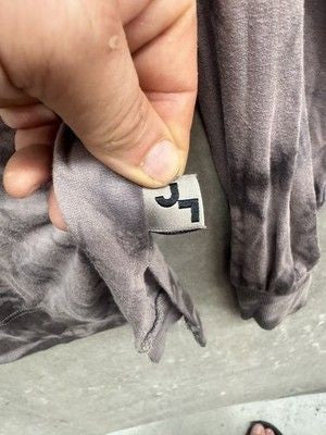 Joy Lab Pullover Womens Medium Gray Black Tie Dye Long Sleeve Sweater Lounge Top