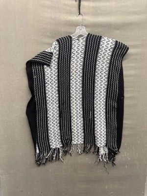 Highness Poncho Vest One Size Boho Fringe Open Front Southwestern Festiva