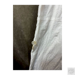 Firefly Basics Linen Pants White Cream Wide-Leg Drawstring Medium Good Condition 4