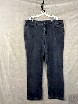 Men's Gray Straight Leg Denim Jeans, Size 18 1