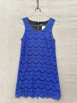 Kensie Dress Womens 2 Lace Overlay Sleeveless Lined Zip Back Mini Party Cocktail