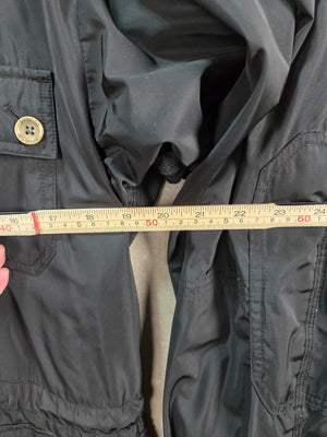 Diesel Mens Black Hooded Anorak Jacket Teflon Nylon Pockets Size L 5