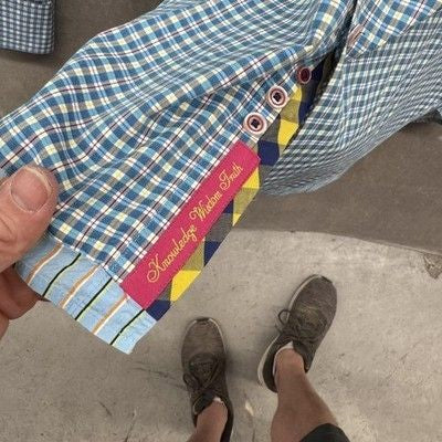 Robert Graham Shirt Mens XL Plaid Striped Long Sleeve Button Up Knowledge Wisdom