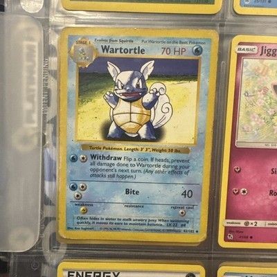 Shadowless Wartortle 042/102 Base Set Regular English Uncommon HP 70 1999 WOTC