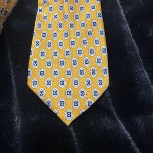 Z Zhiye Mens Silk Geometric Pattern Necktie One Size Pre-Owned Good Condition 4
