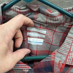 Columbia Mens Medium Plaid Long Sleeve Shirt Pre-Owned Omni-Wick Omni-Shade 2