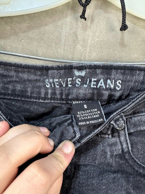 Black Slim Fit Jeans by Steve's Jeans, Size 8 2