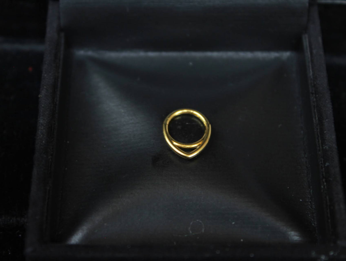 Unbranded Gold Ring Small Size 14k Yellow Gold Plated Pre-Owned Minimalist