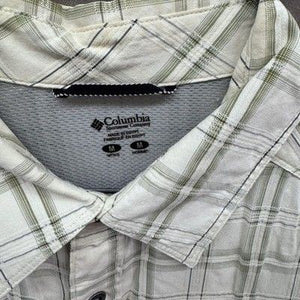 Columbia Shirt Mens Medium Plaid Short Sleeve Button Up Outdoors Hiking Casual 2