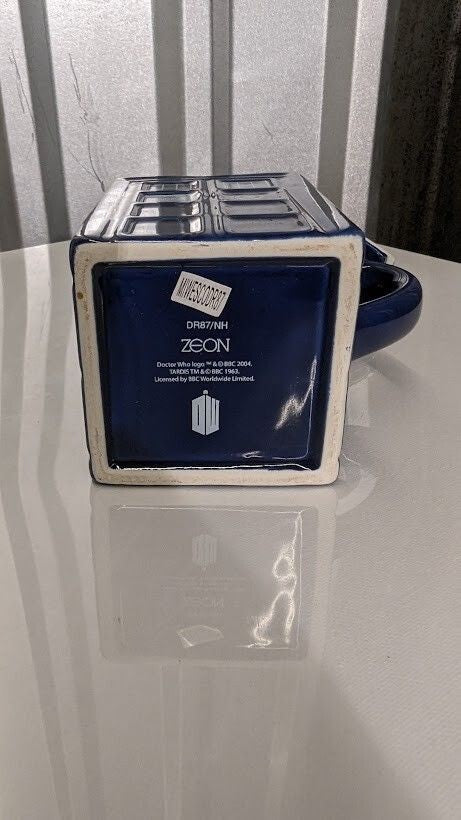 Doctor Who Tardis Ceramic Teapot Mug Zeon Blue Color Police Box