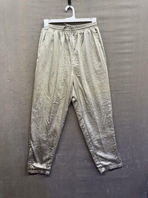 Le Coq Sportif Pants Mens Large Gray Nylon Drawstring Athletic Lined Zip Pocket 3
