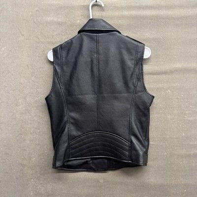 Mens Casual Biker Motorcycle Club Vest Biker Genuine Faux Leather Vest
