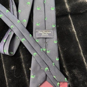 New England House Tie Mens Preppy Whale Novelty Made USA 90s Vintage Necktie 2