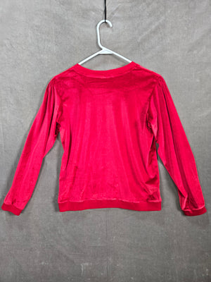 Wrangler Women's Red Embroidered Long Sleeve Crew Neck Sweatshirt Size XL 3