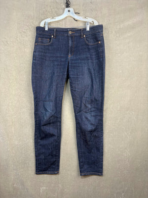 LOFT Denim Jeans Curvy Skinny Fit Size 28 Blue Medium Wash Pre-Owned 1