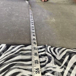 Valerie Stevens Blouse Womens 2XL Black White Zebra Print Sheer Button Up Top 4