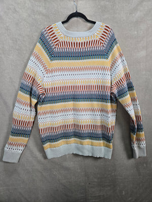 Mossimo Supply Co Women's Multicolor Stripe Knit Pullover Sweater Size XL 4