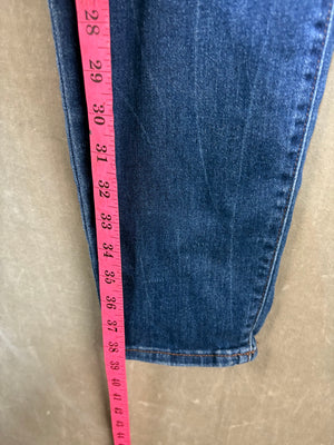 Old Navy Jeans Mid-Rise Skinny Women Size 16 Blue Medium Wash Pre-Owned Stretch 5